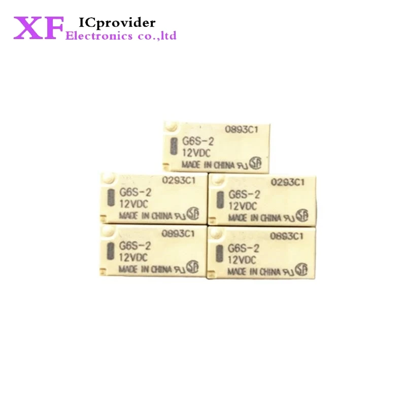 5pieces 10pieces  relay G6S-2-12VDC 5VDC 12VDC 24VDC 3VDC G6S-2F-5VDC 12VDC two open two closed 8-pin 2A