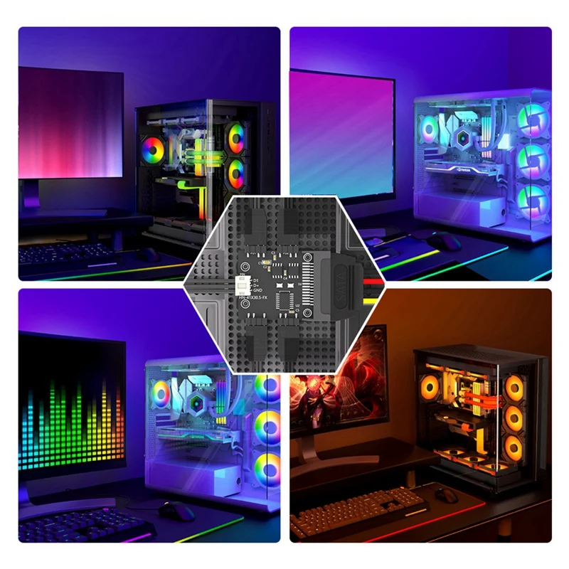 5V 3PIN RGB Fan Controller,5V Lighting Controller, Computer Atmosphere RGB LED Synchronization Controller For Desktop PC