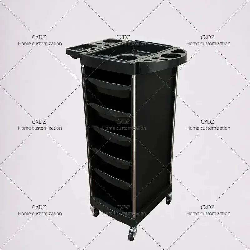 5 Tier Hair Salon Tool Cart Multi Functional Barber Shop Storage Trolley for Perm Dyeing Equipment Wholesale Beauty Salon