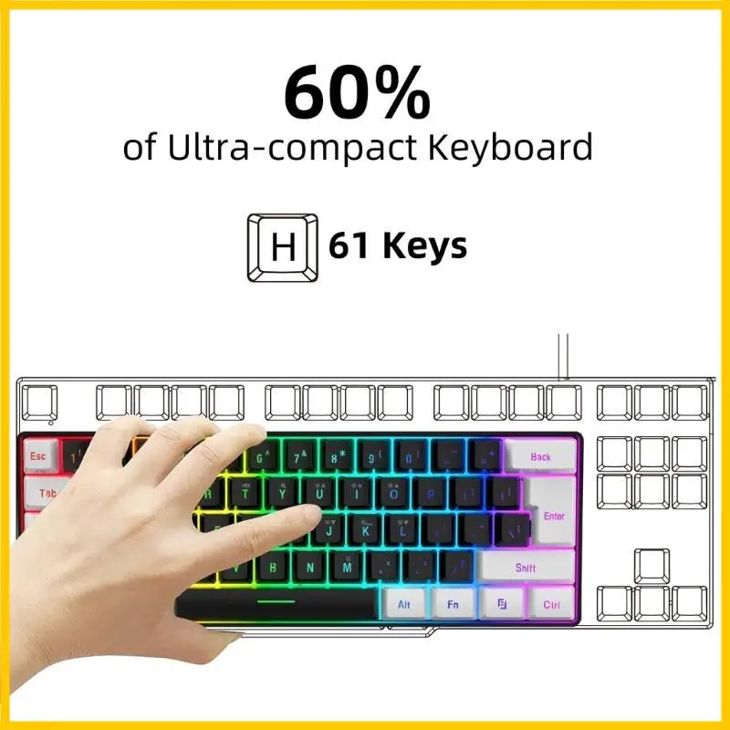 LED لوحة مفاتيح ألعاب LED و Mouse Combo PC Computer أو جهاز كمبيوتر محمول متاح #3