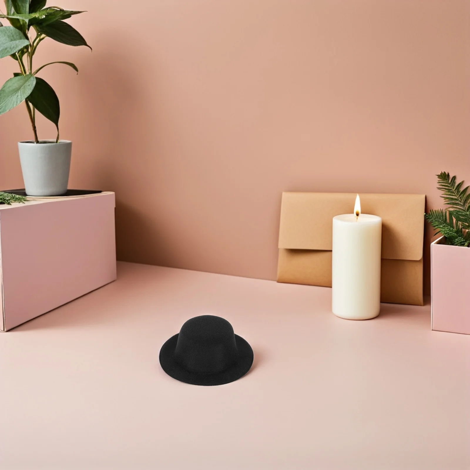 20 قطعة القبعات الصغيرة ورأى الأسود القبعات الرسمية الصغيرة ل ثلج الحرف مصغرة زينة الحفلات الصغيرة #2