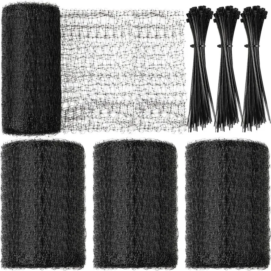 

3 Pack Deer Fence Netting Bird Netting Garden Net with 150 Pcs Cable Ties for Bird Protect Plants, Vegetables Against Birds Frui