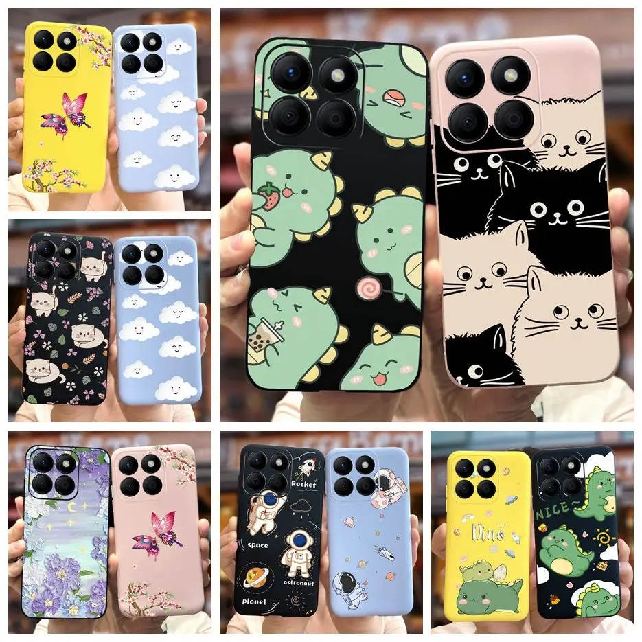 For Honor X8b Case Honor X8a Cute Dinosaur Cartoon Cover Soft Silicone TPU Phone Case For Honor X8b X 8a HonorX8a HonorX8b Shell