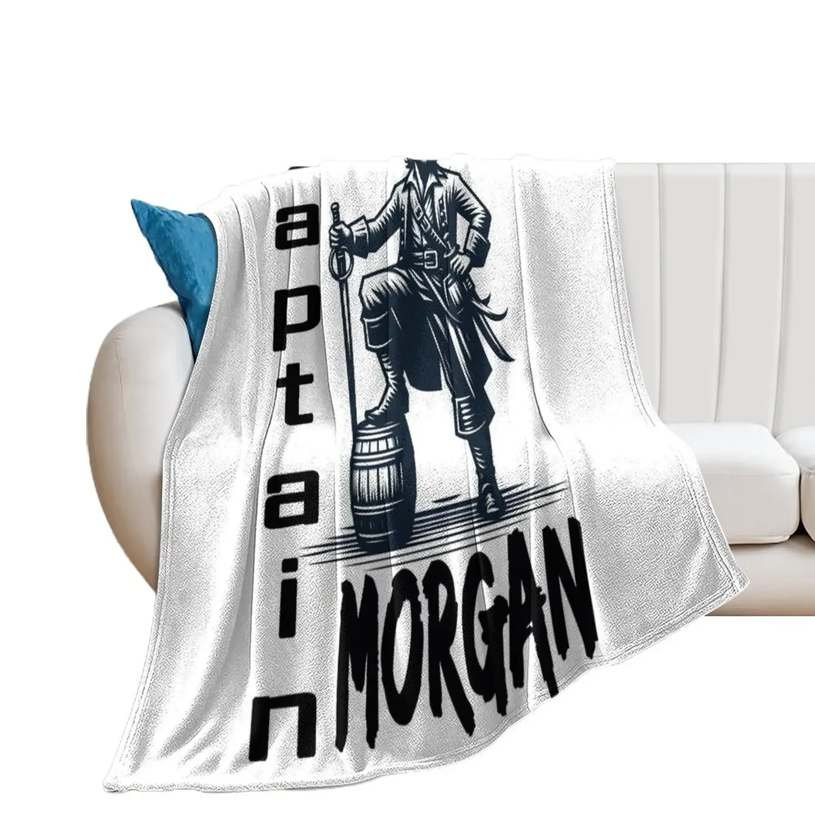 Captain Morgan Throw Blanket Plaid on the sofa Winter beds Sofa Retros Blankets