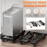 New Adjustable Mobile CPU Stand Heavy-Duty PC Tower Stand With 4 Caster Wheels Ventilated Under Desk CPU Holder PC Floor Cart