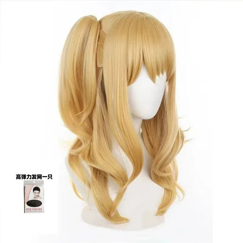 2025 11 시트러스 아로마 두 여자 주인공 코스프레 더블 포니테일 합성 긴 애니메이션 코스어 귀여운 소녀 가발 할로윈