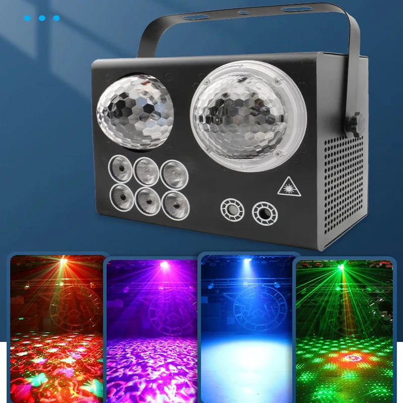 Imagem -04 - Controle Remoto Led Magic Ball com Laser Vermelho e Verde Cristal Wash Efeito de Onda de Água Luzes dj Disco Party e Clube