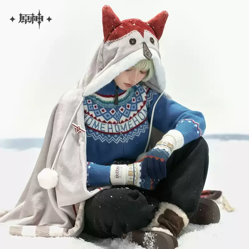Genshin Impact Alyosha Cosplay Anime Blanket Wrap Glove Shawl Animes Expo Stage Prop  Mitten Game Official Gifts Kawaii