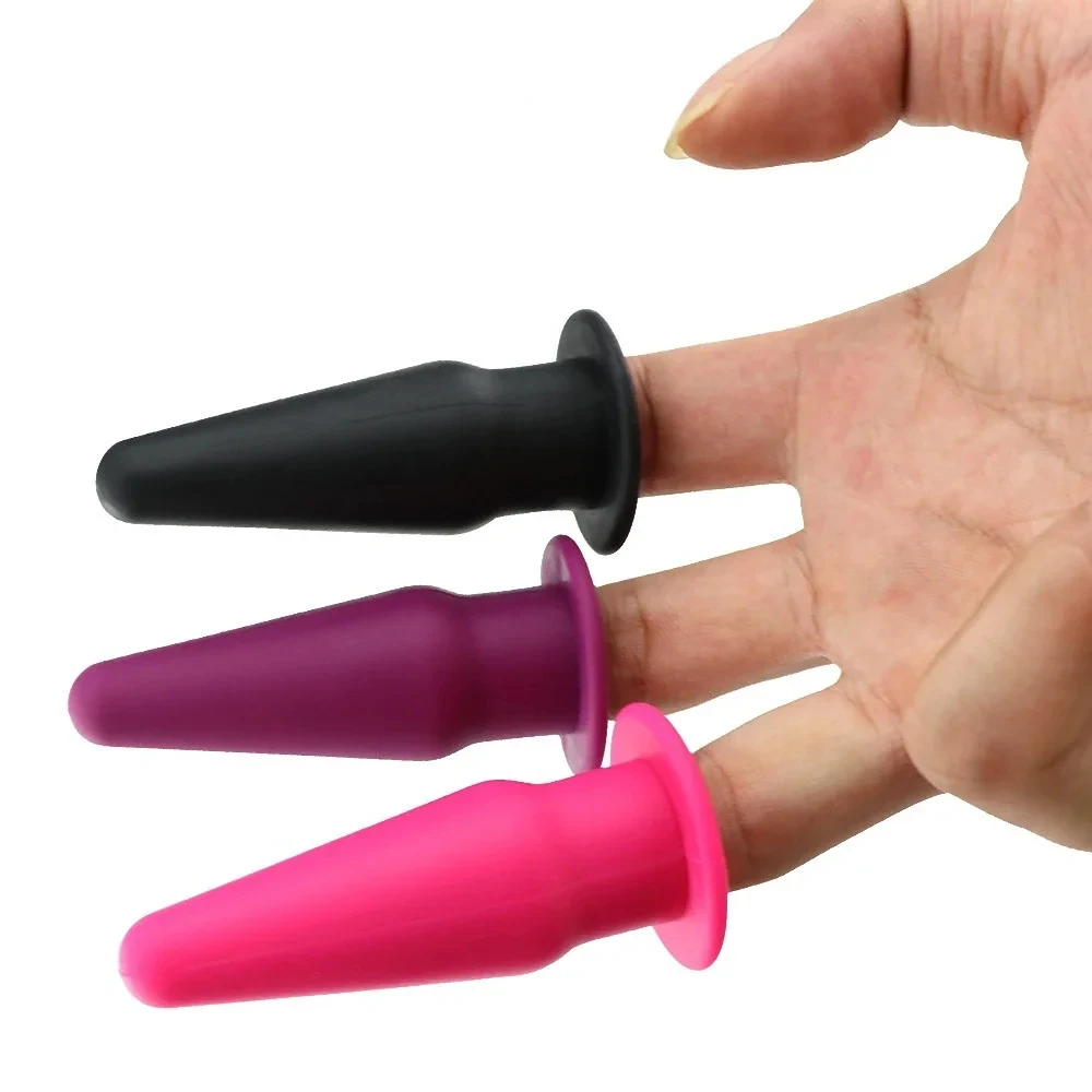 Bdsm Silicone Finger Anal Sex Toys for Man Erotic Anus Plug Soft G-Spot Stimulation Thread Vagina Dilator Butt Plug 18 Sex Shop