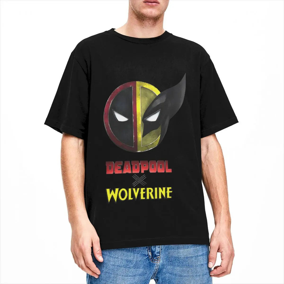 Deadpool & Wolverine T-Shirt Men Classic Cotton T-Shirts Beach O-Neck Harajuku Tee Shirt Pattern Oversize Tops