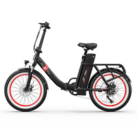 20 Inch Adult Folding Electric Bike 48V 250W Woman Electric City Bike Fat Tire eBike With Removable Battery Max Speed 25kmh