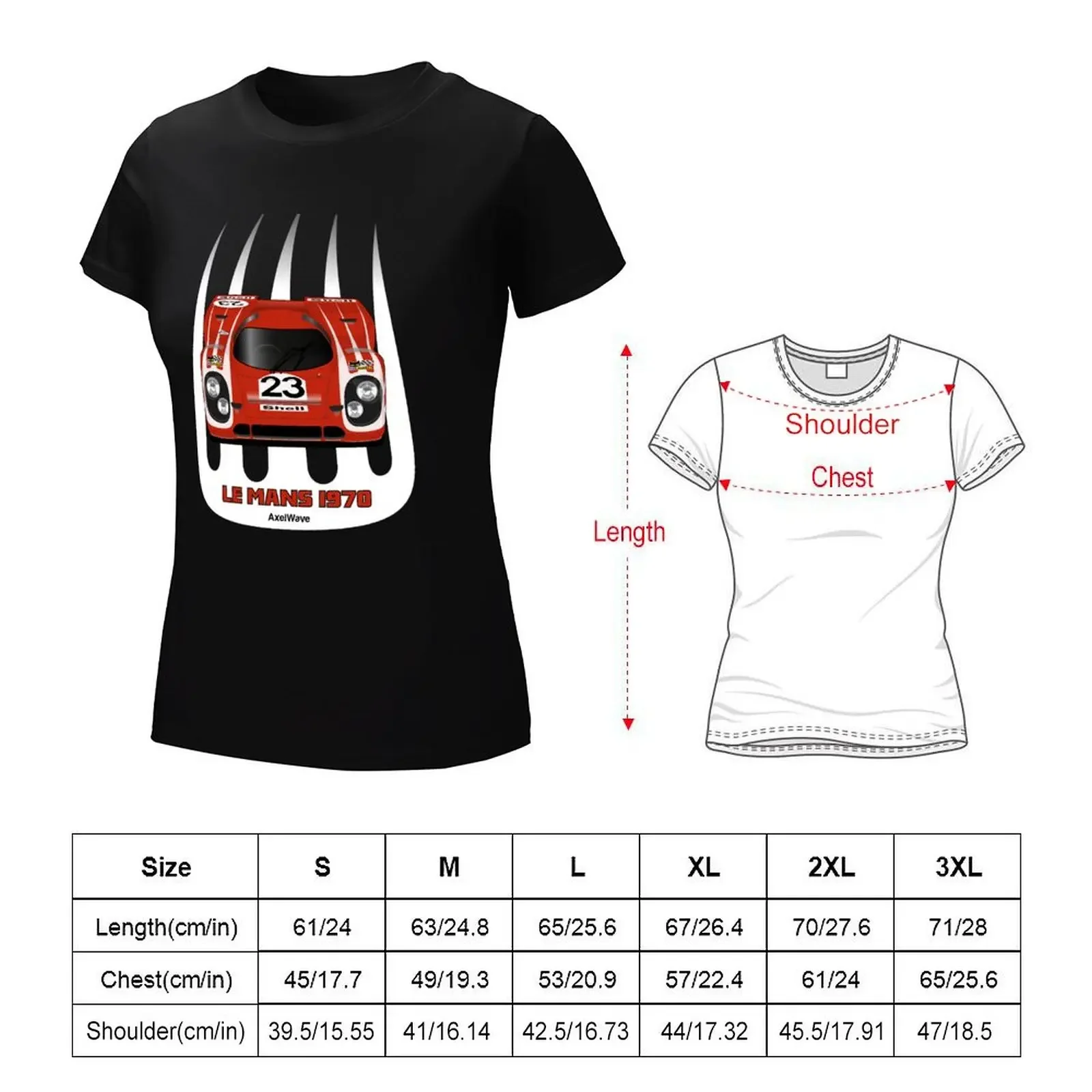 Le Mans 1970 T-shirt korean fashion summer tops shirts graphic tees Women's cotton t-shirt