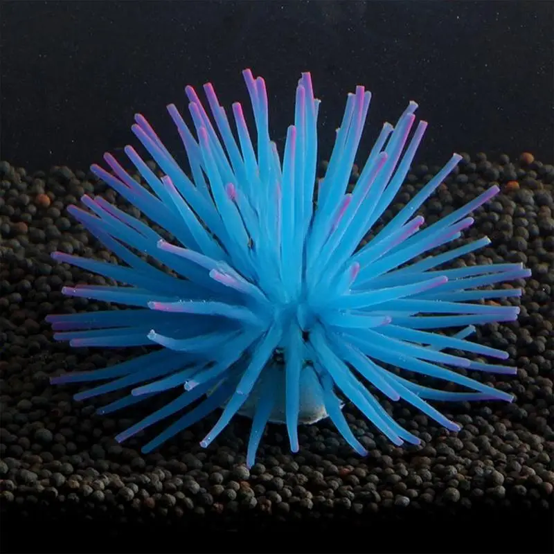 Aquarium Silicone Simulation Artificial Fish Tank Fake Coral Plant Underwater Aquatic Sea Anemone Ornament Landscape Decoration