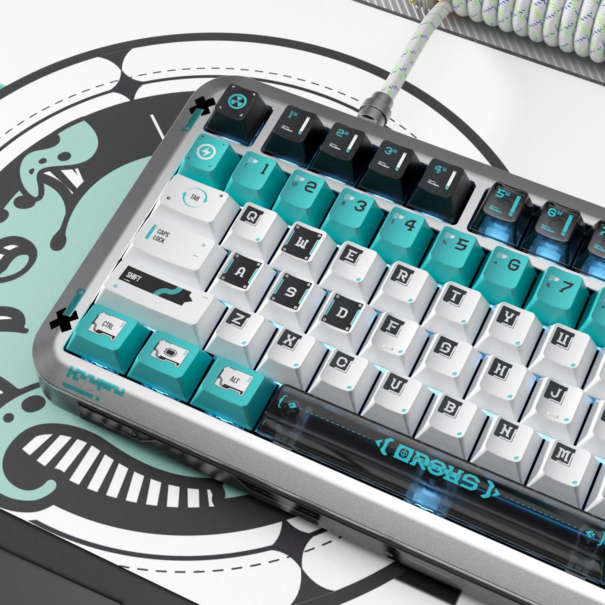 PIIFOX KC-WSX PC Keycaps Thermal Sublimation Personality Keyboard Keycaps PBT Factory For Customized PC Accessories Gifts