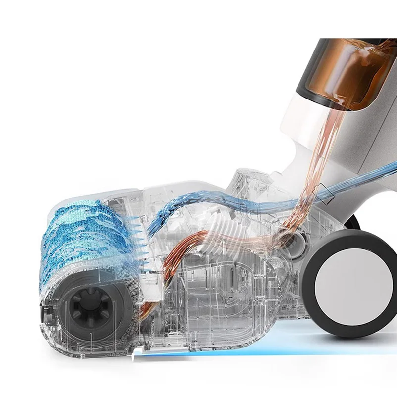 XIAOMI MIJIA Wireless Anti-tangle Floor Washer 4C Wet And Dry Vacuum Cleaner For Home Self Cleaning Crawler Roller Brush Mopping