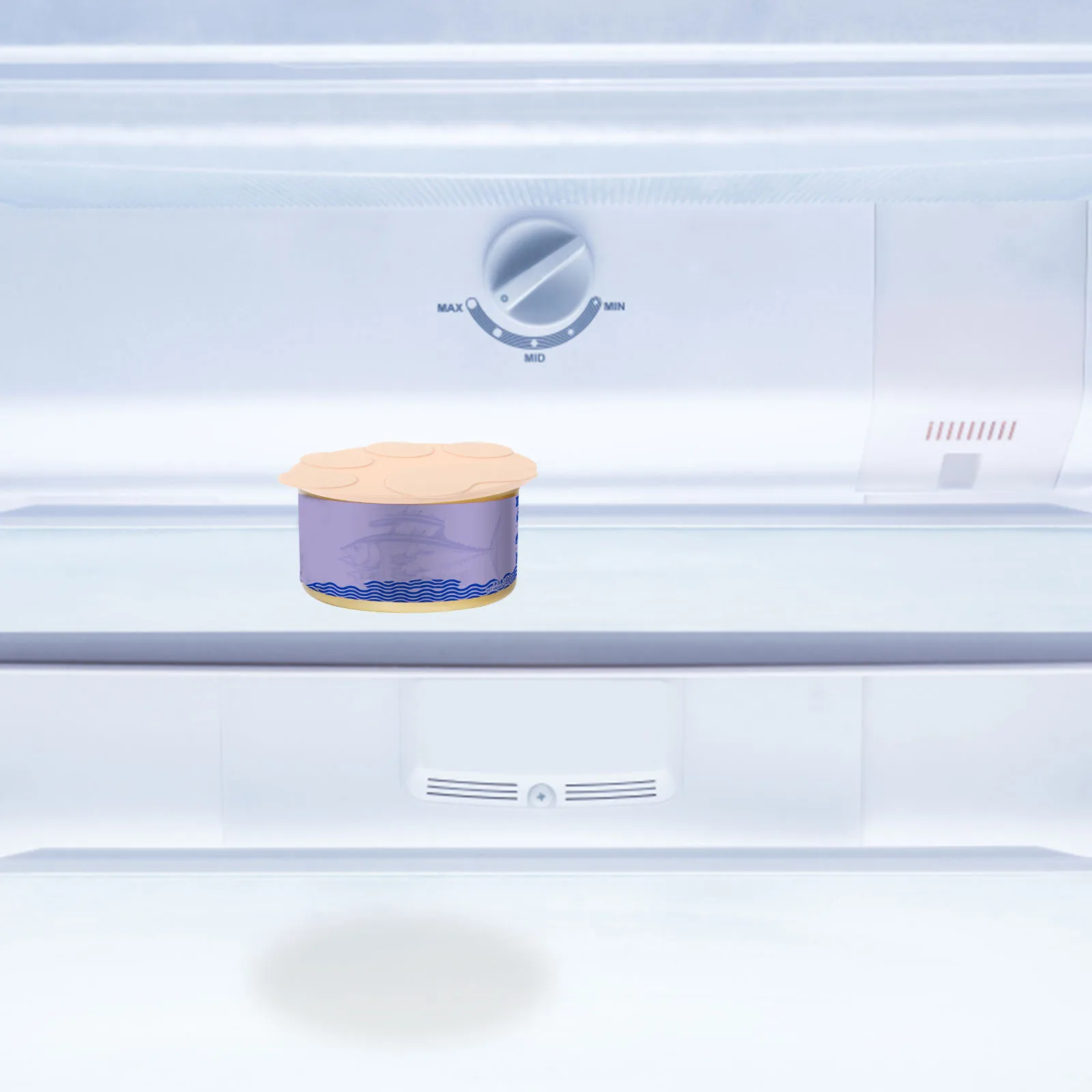 Silicone Pet Can Lid Food Cover Spoon Dog Cat Accessory Wear resistant Blue Canning Kitchen Fresh Long Lasting Practical