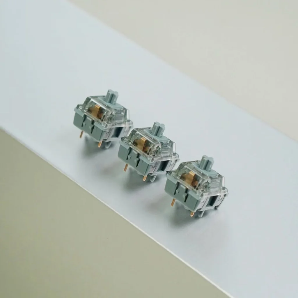 HMX Pine Moon Switch Linear 5Pin Silver-like Switchs Custom Mechanical Keyboard T2 Stem 43g 0.1mm Pre-lubed DIY Player YG Studio