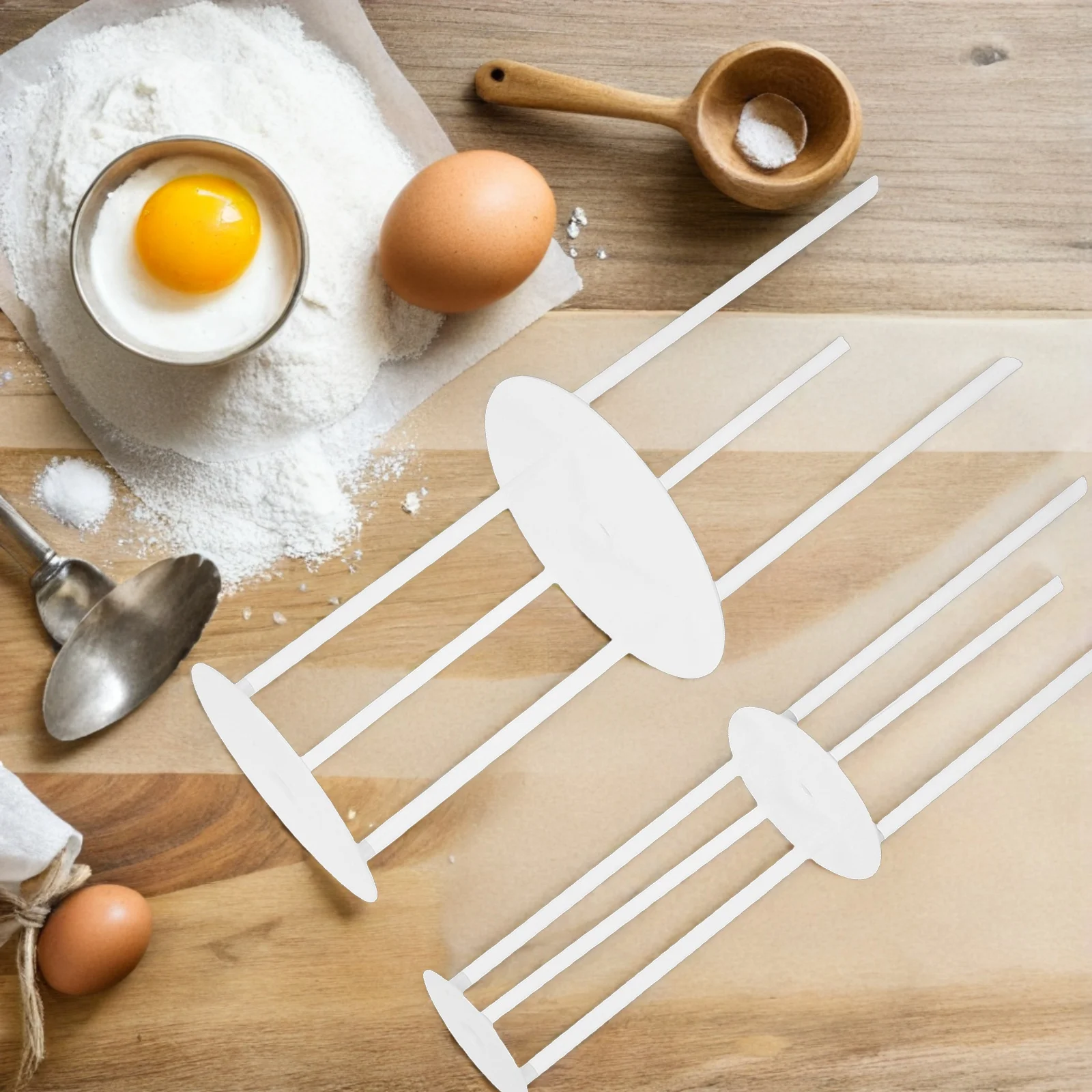 

12Pcs Multi Layer Cake Supports Reusable Floating Spacer Dowels Rods Stable Tiered Cake Boards for Wedding Birthday Party