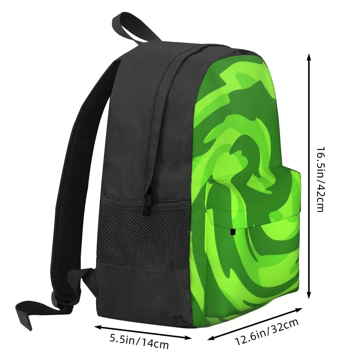 Portal Gun - Green Portal Backpacks Boys Girls Bookbag Students School Bags Cartoon Kids Rucksack Laptop Rucksack Shoulder Bag