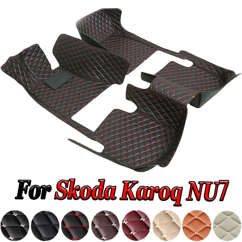

Автомобильные коврики для Skoda Karoq NU7 2017 ~ 2022, кожаный напольный коврик, набор автомобильных ковриков, аксессуары для интерьера автомобиля 2018 2019 2020