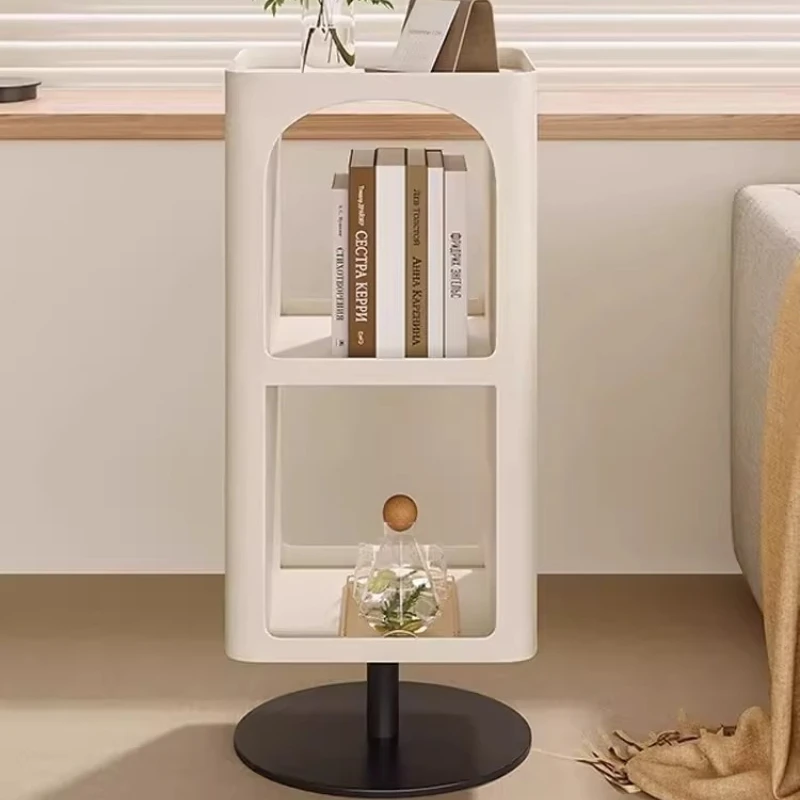 Minimalist Rotating Metal Magazine Racks Luxury Living Room Storage Organizer Creative Sofa End Table