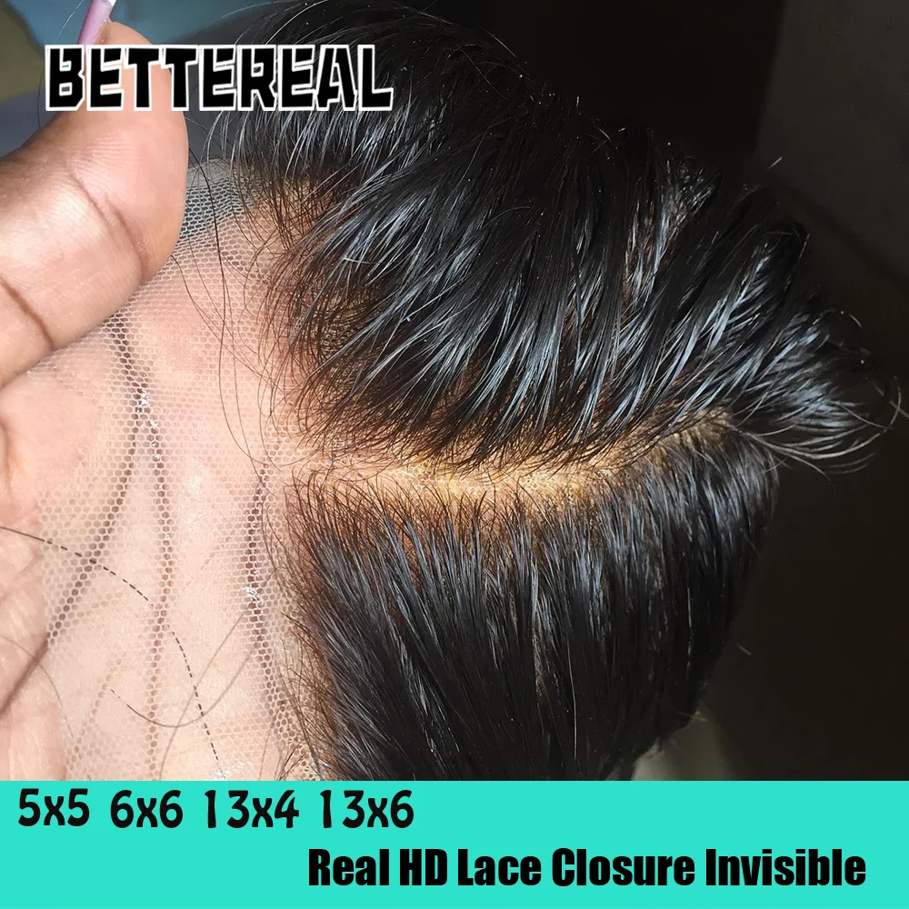 Skinlike Real HD Lace Closure 5X5 2x6 6x6 Human Hair Tiny Knot Invisible 13x4 13x6 HD Lace Frontal Closure Human Hair Ear to Ear