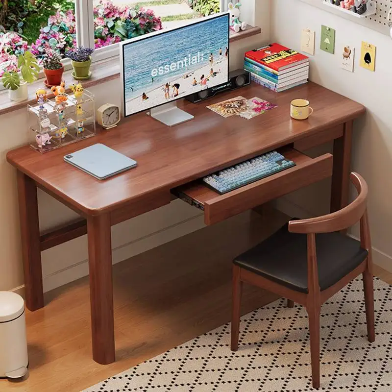 

Luxury Rectangular Computer Desks Elegant Design Reading Bedroom Gaming Desk Wooden Executive Mesas De Computador Furniture