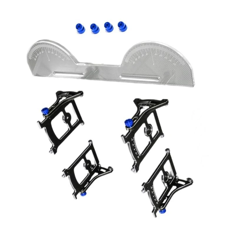 Sincronizzatore di collegamento dello sterzo con righello regolabile per auto Set Up System Strumento di misurazione dello sterzo per auto da deriva con telecomando 1:10