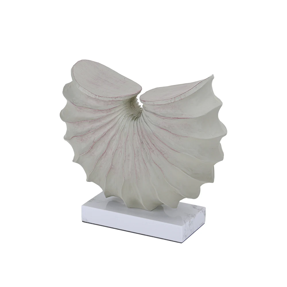 Home New Design Resin Shell-Shaped Desktop Sculpture Europe New Unique Design Style House Decoration Interior Luxury Accessories