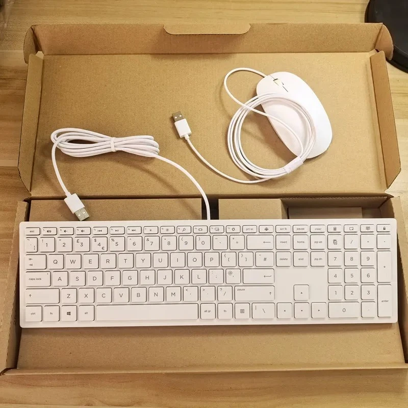 

UK layout USB wired keyboard and mouse kit for HP TPC-P001K Laptop desktop computer