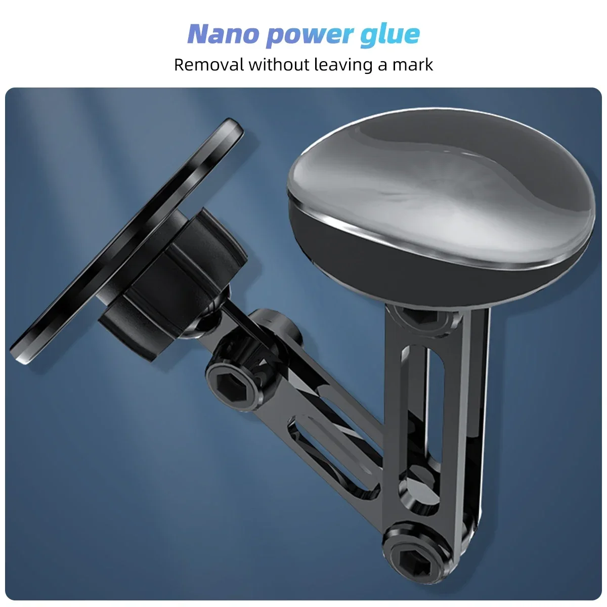 360 °   หมุนผู้ถือโลหะแม่เหล็กที่แข็งแกร่งที่วางโทรศัพท์ในรถยนต์ขาตั้งโทรศัพท์แบบพับได้ Air Vent แม่เหล็ก Mount GPS รองรับโทรศัพท์