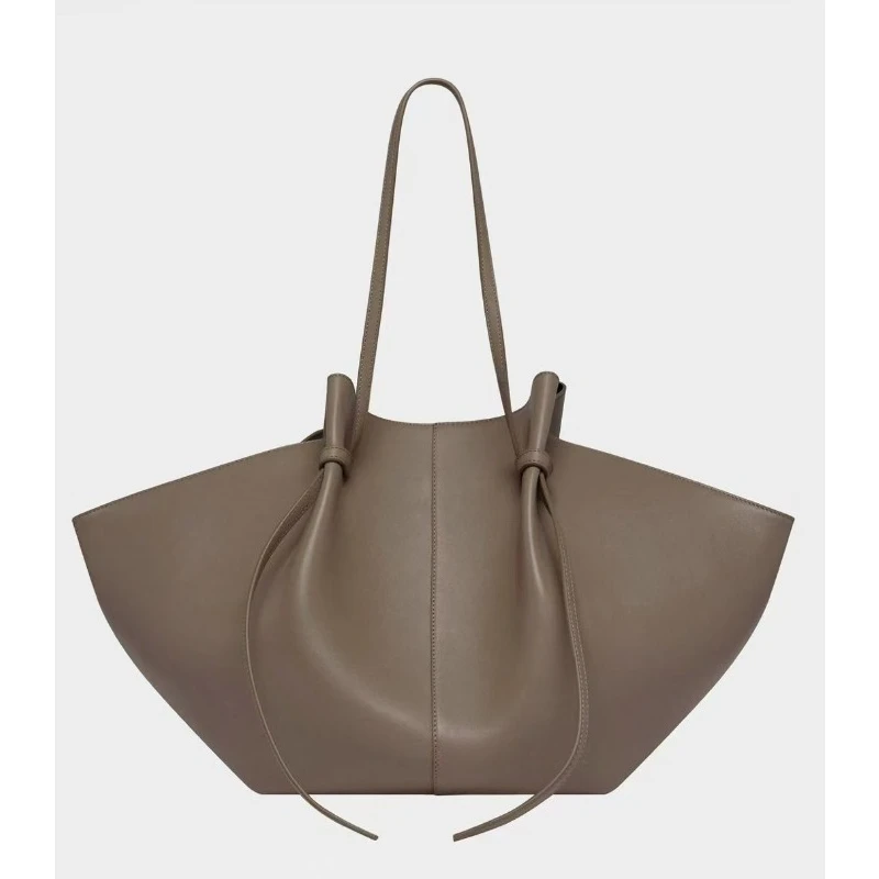 حقيبة يد نسائية فاخرة من جلد الغزال/الجلد الطبيعي ذات سعة كبيرة حقيبة كتف حقيبة يد على شكل جناح حقيبة تخزين حقيبة تسوق عصرية