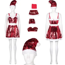 Regina George Cosplay Costume Christmas Red Dress Hat TV Role Play Women Fantasia Outfits Fantasy Halloween Carnival Party Suit