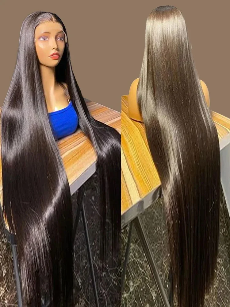 Nadine Bone Straight 13x4 Lace Front Human Hair Wigs For Black Women 13x6 Brazilian Hair Wigs 34 40 Inch 360 Lace Frontal Wig