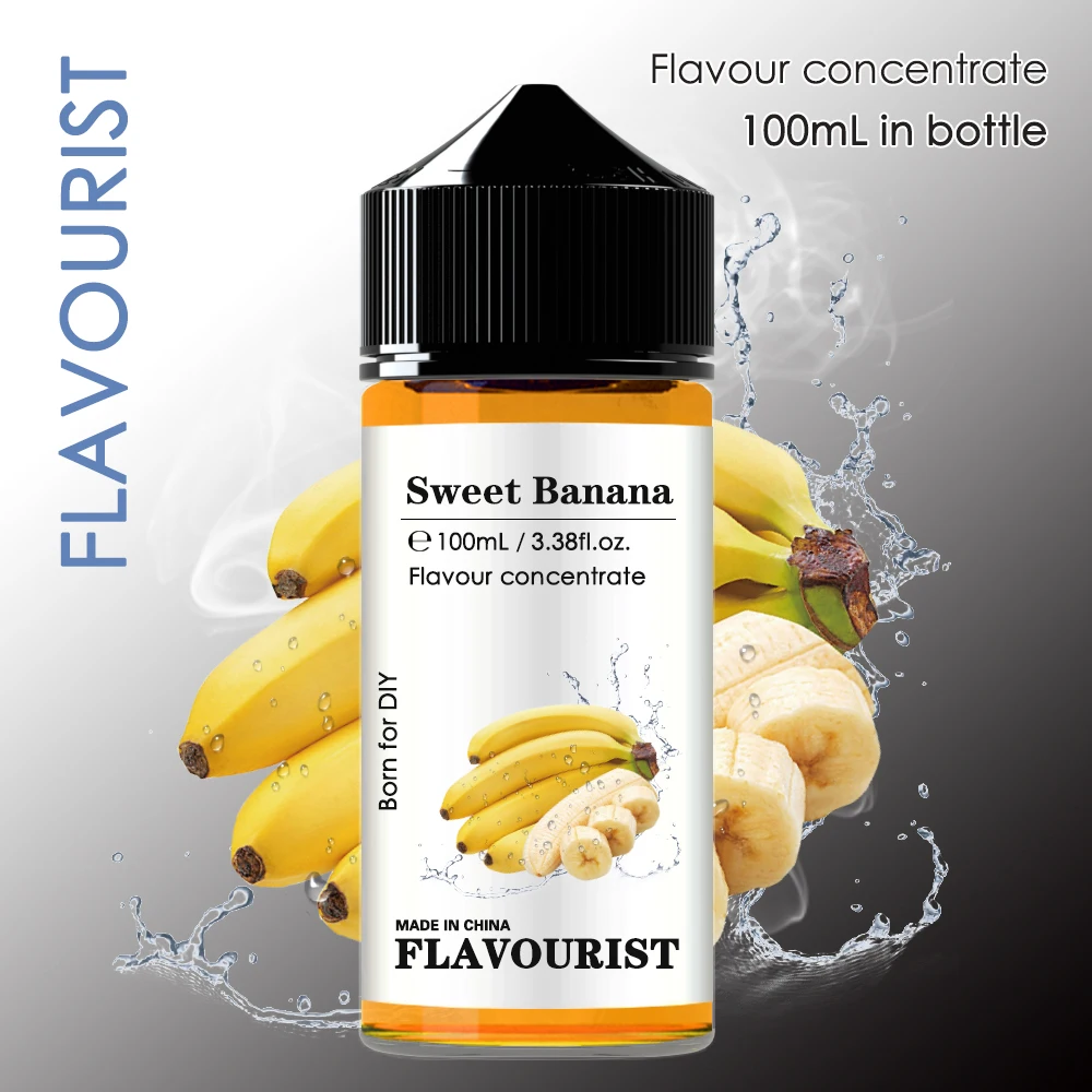 FLAVOURIST Sweet Banana Water solubility Flavour Concentrate 10ml 30ml 50ml 100ml in bottle for DIY Add Aroma Flavor liquid