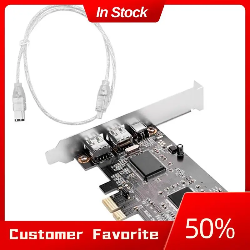 PCI Express X1 PCI-E Firewire 1394A IEEE1394 carte contrôleur PC + métal pour ordinateur de bureau