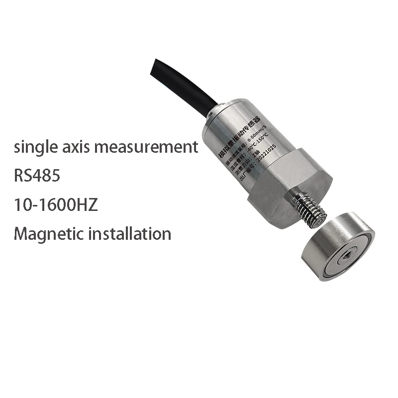 Vibration sensor single-axis three-axis displacement speed detector wireless temperature integrated vibration meter