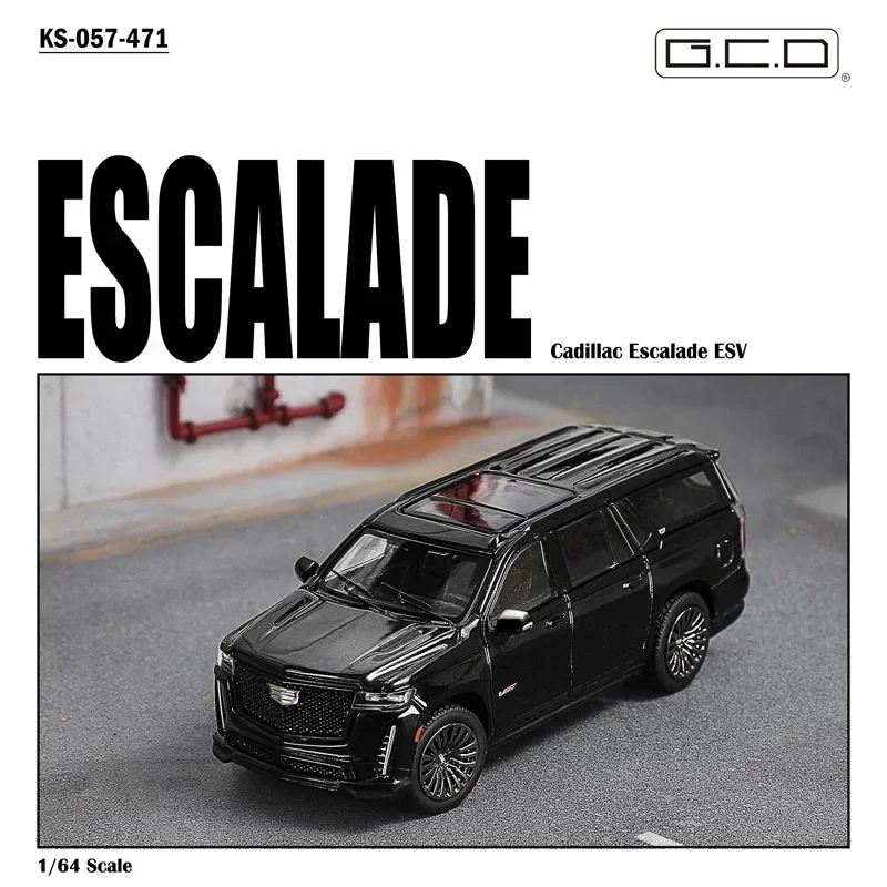 In Voorraad GCD 1/64 Cadillac Escalade ESV 2023 Legering Speelgoed Motorvoertuig Diecast Metaal Model Geschenken