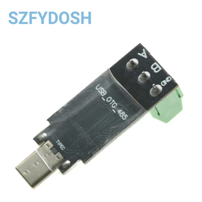 Módulo conversor USB tipo C para RS485 com terminal de 3 pinos de proteção de 600 W para Android OTG
