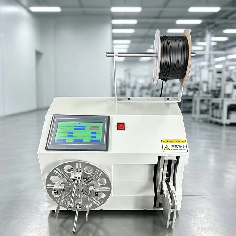 Semi-Automatic Electric Wire Winder Cable Winding Binding Tying Machine for Power Cord USB Data Cable Coil Packing