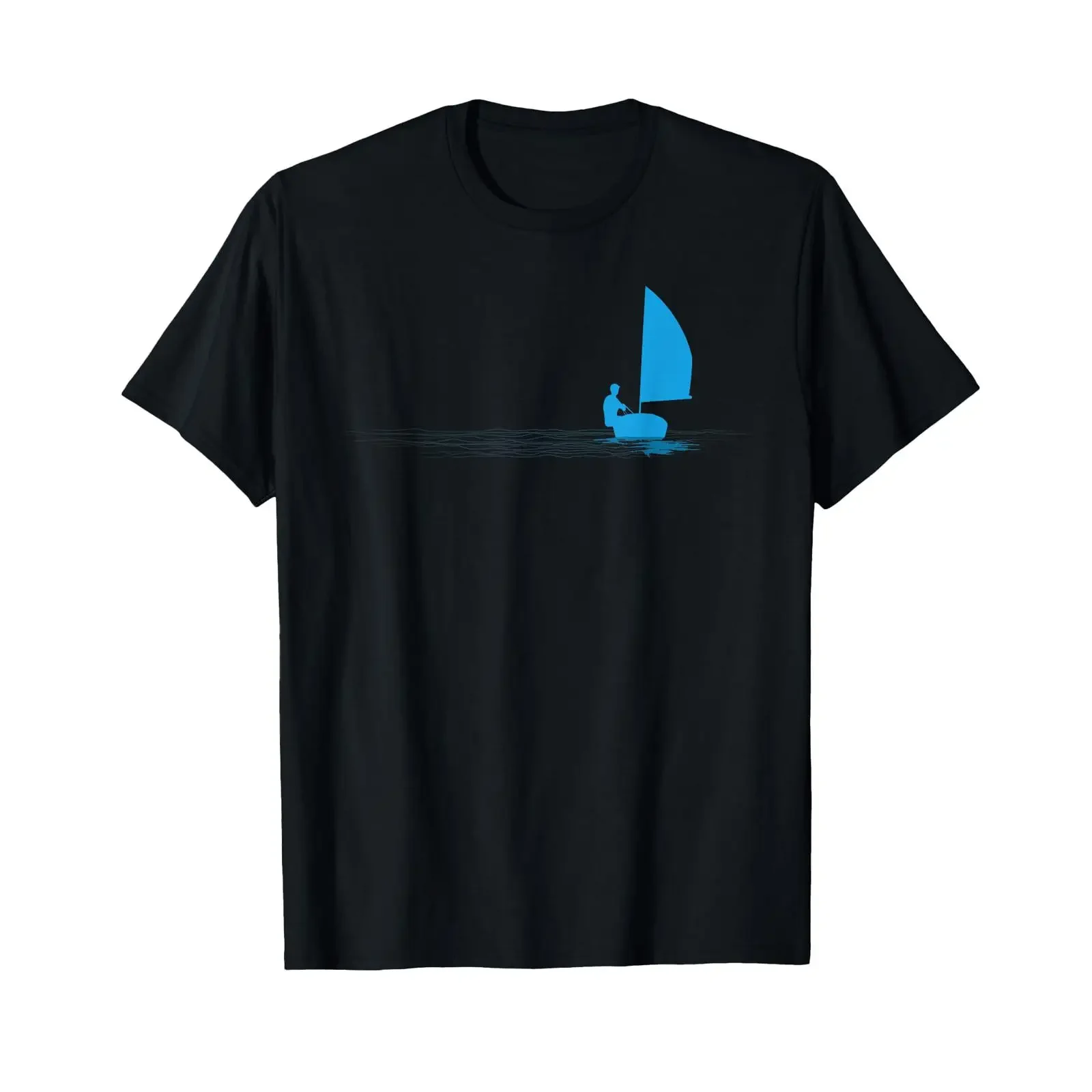 Camiseta de marinero Opti Sailboat Sailing Dinghy Sail Boat, estilo vintage, lavada, elástica, transpirable, informal, versátil, con gráfico.