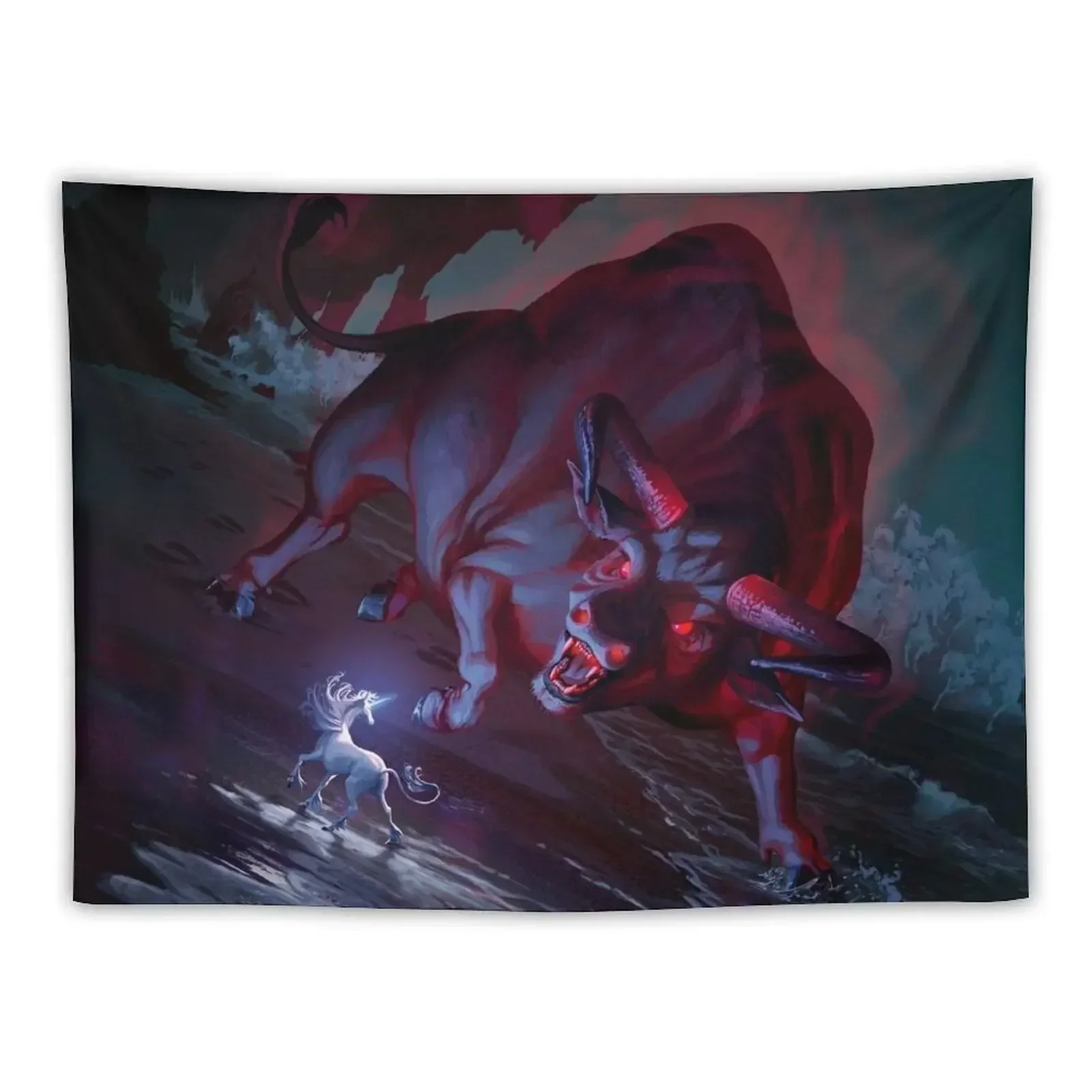 The Last Unicorn Tapestry On The Wall Mushroom Tapestry