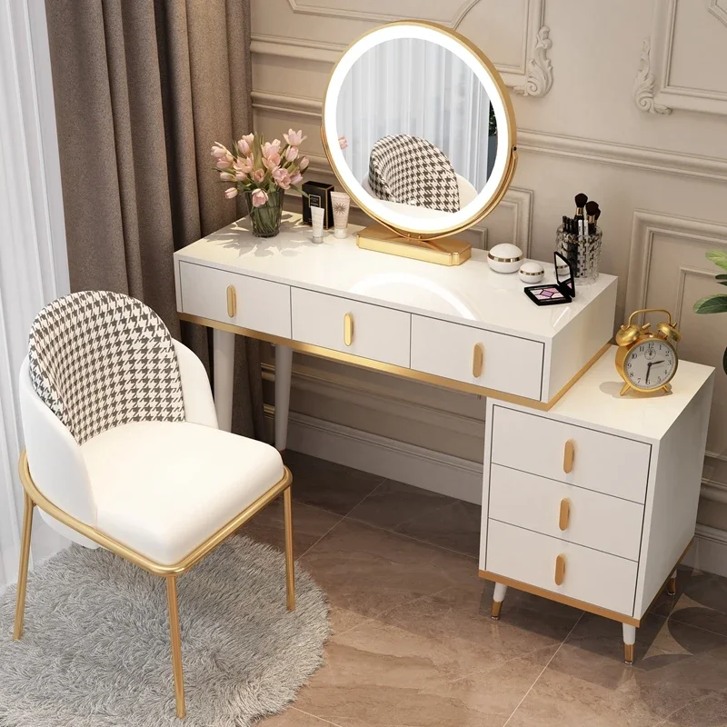 Box Chair Dressing Table Container Led Lighting Make Up Dressing Table Toilet Cabinets Living Room Tocador Maquillaje Furniture