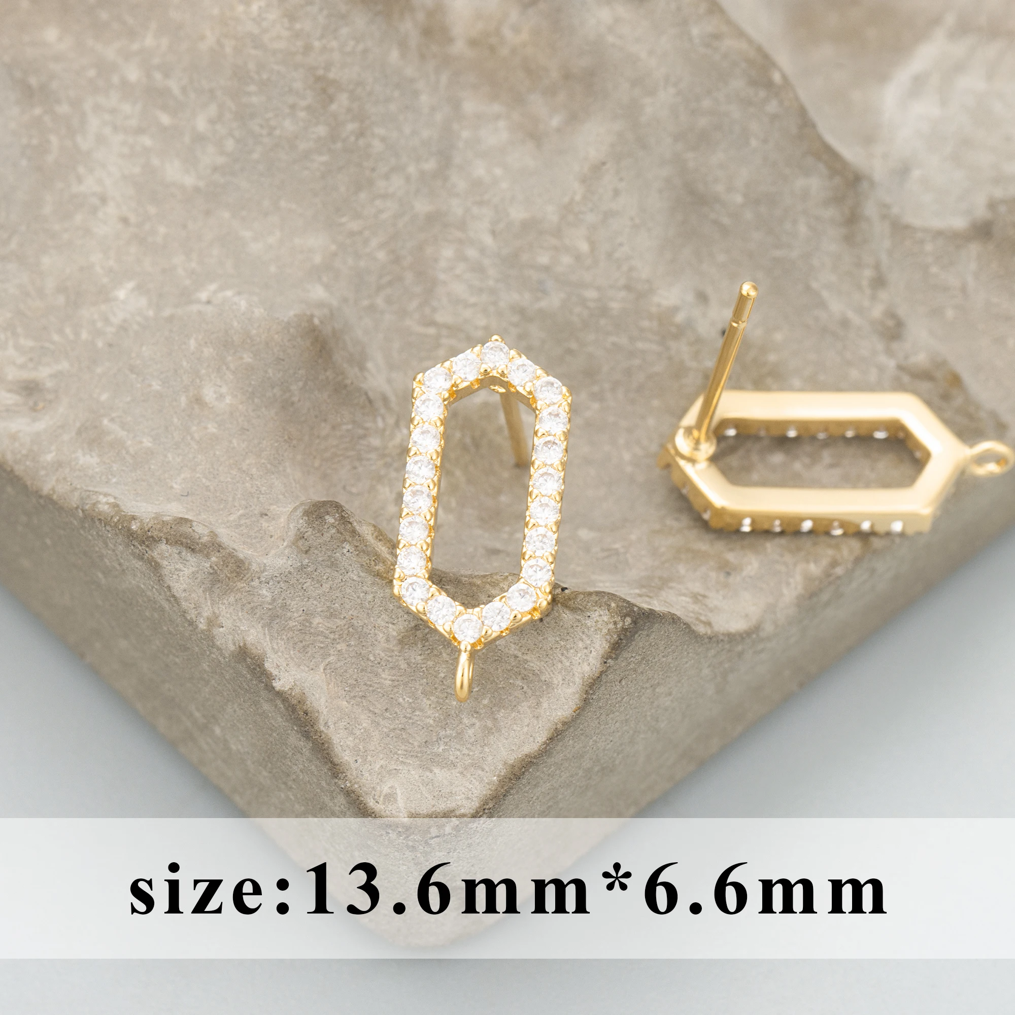 GUFEATHER,6pcs/lot,MG35,jewelry accessories,18k gold rhodium plated,copper,nickel free,charms,diy earrings,jewelry making
