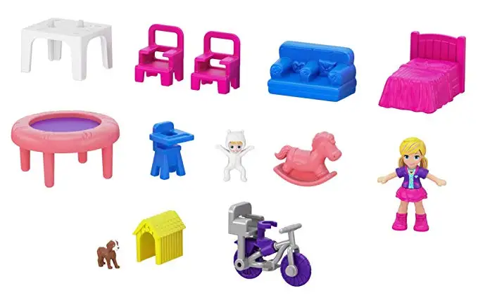 Original Polly Pocket Mini Polly Little Store Box Girls Car Toys World Mini Scene Toy Girl Gift Doll House Accessories Juguetes image 3