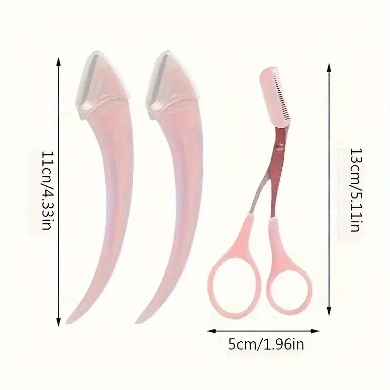 Eyebrow Trimmer Set, Precision Trimming Scissors, Curved Eyebrow Trimmer And Comb - For On-The-Go Eyebrow Grooming image 2