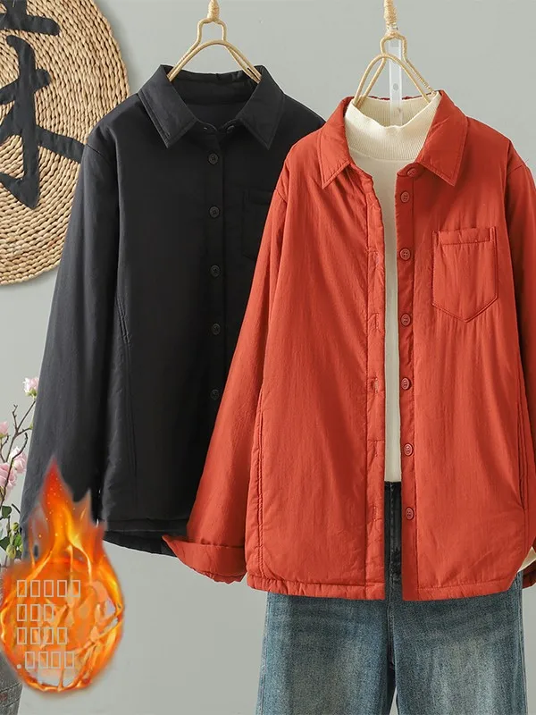 

Женская хлопковая подставка с воротником-стойкой, зимняя новинка, наполненная хлопок, зимний сезон 2025 года, обычный тонкий хлопок