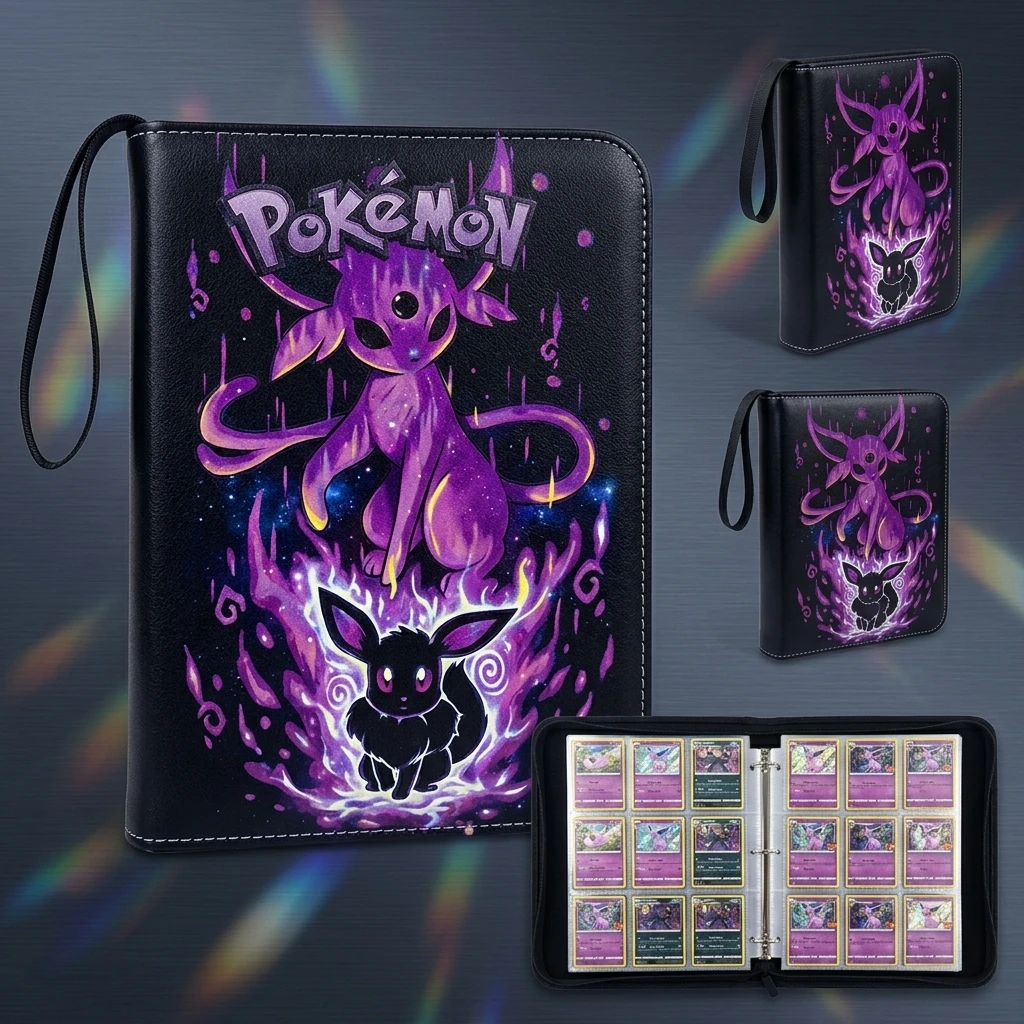 Bandai Pokemon 4or9 Grid Card Album Binder Pokemon Verzamelmap Mewtwo Gardevoir Eevee Pikachu Trading Card Storage Gift view 3