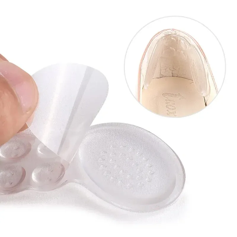 Silicone Heel Protector Palmilhas para Sapatos Femininos, Almofada de Salto Alto, Ajustar o Tamanho, Almofadas Adesivas, Alívio Foot Care Insert, 2 Pcs