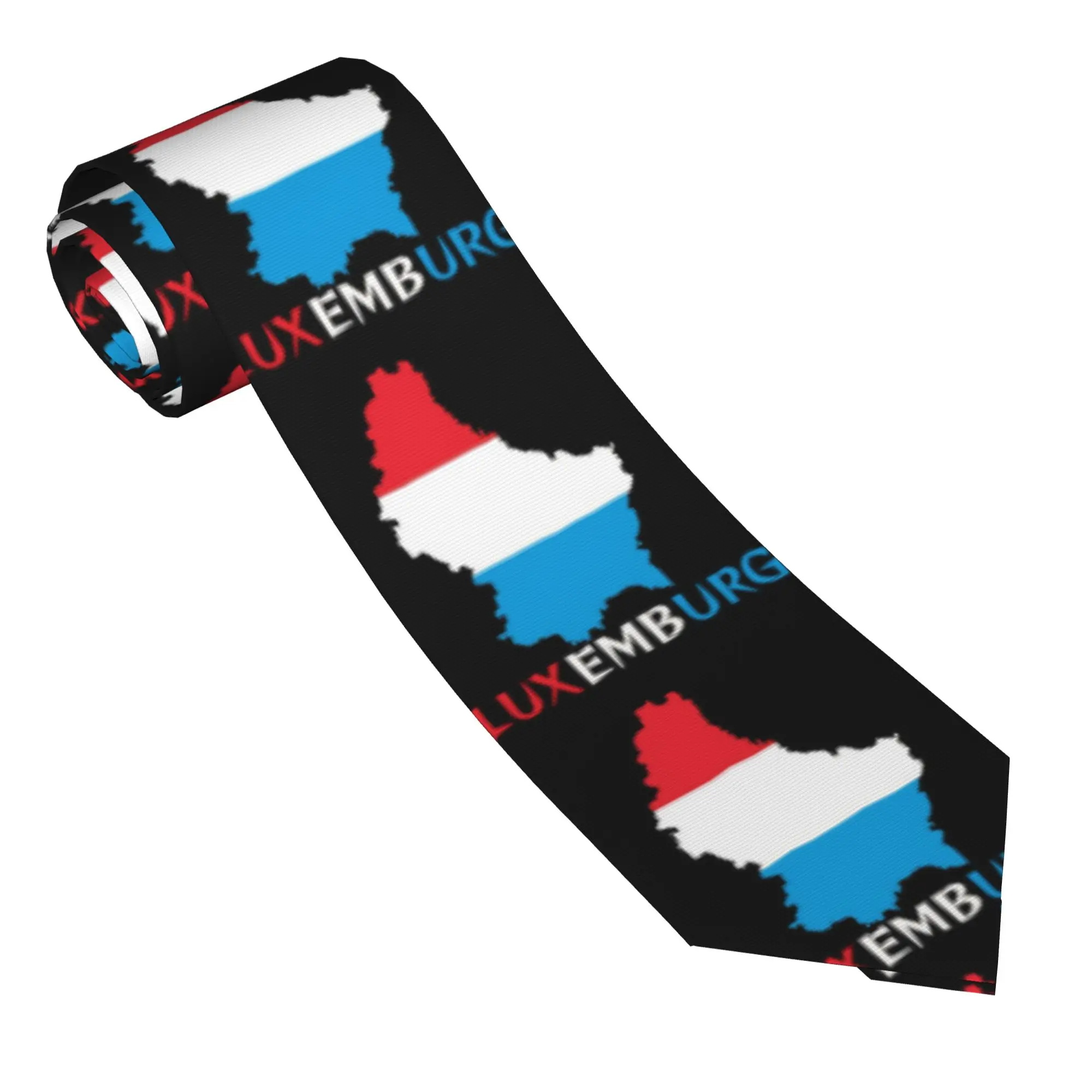 Luxembourg Map Flag  Tie  Retro Trendy Neck Ties For Men Wedding Quality Collar Tie Design Necktie Accessories
